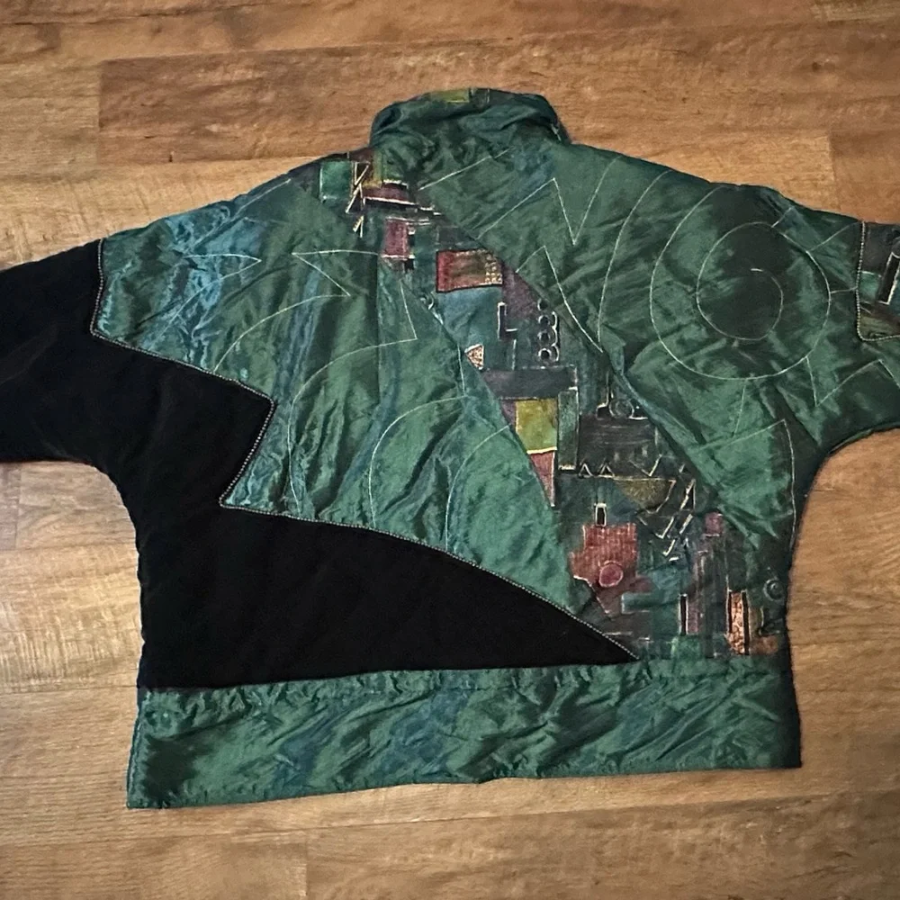 Vintage Mulberry Street Geometric Patchwork Oversized Coat/Jacket - Picture 12 of 14